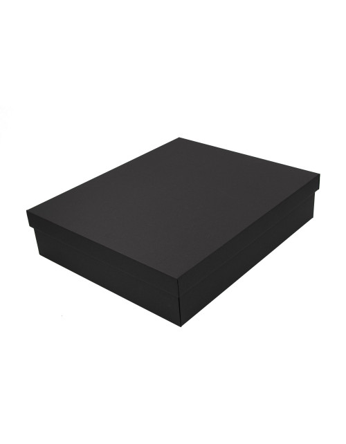 Labai didelė daili juoda kvadratinė dovanų dėžė su dangčiu