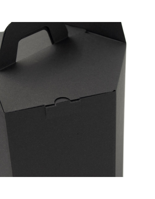 Melnā dāvanu kaste Lietuvas koka kūkai, 240 mm augstumā