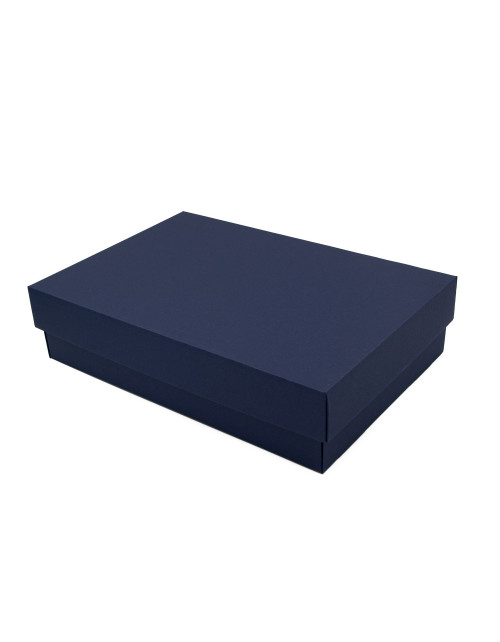 Tamsiai mėlyna dviejų dalių dėžutė be langelio 8,5 cm gylio