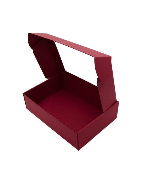 Raudona A4 formato dėžutė su langeliu