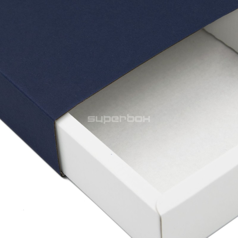 Pull-out Gift Box with Blue Sleeve and White Bottom