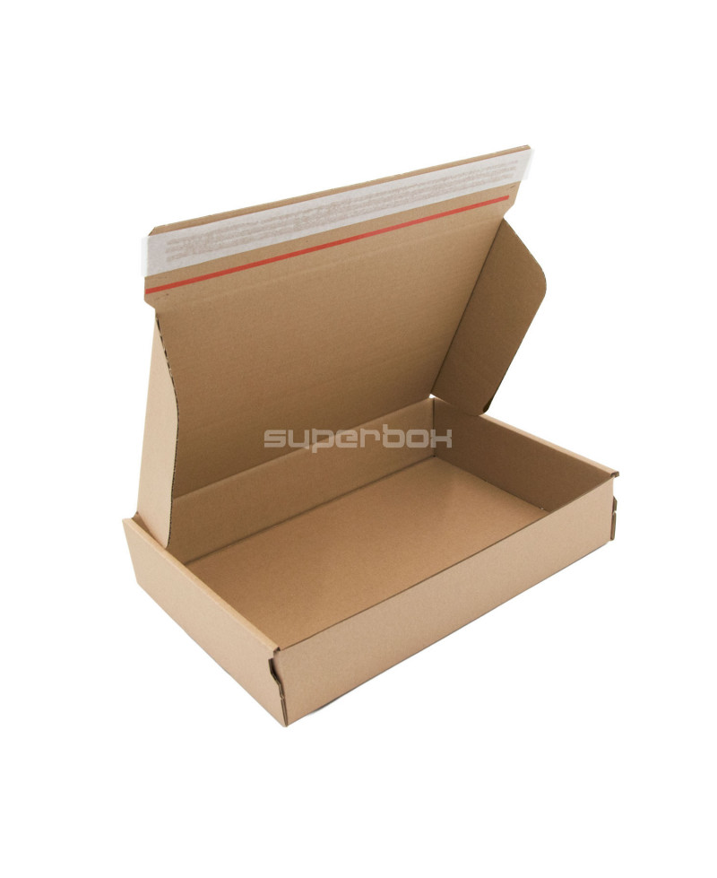 Populāra LP izmēra brūna kastīte ar noplēšamu līmlenti