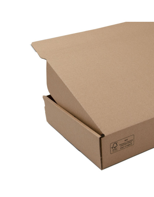 Populiaraus LP dydžio ruda siuntimo dėžutė su nuplėšiama lipnia juostele