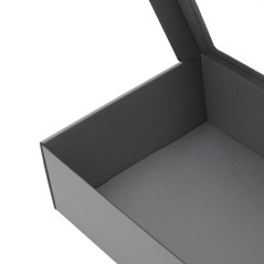 Grey Gift Box with Clear Window