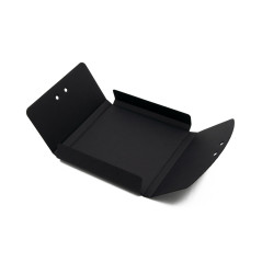 Black Open Flute Box For Packing Jewelry, Height of 80 mm