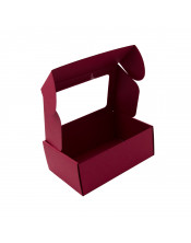 Cherry Red A5 Size Gift Box with Clear Window