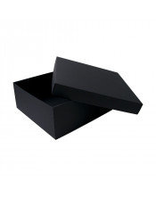 Didelė juoda kvadratinė dovanų dėžė, 14 cm aukščio