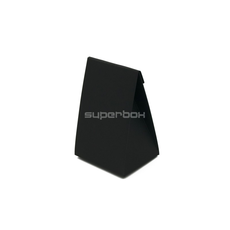 Black Small Triangular Box For Jewelry Packaging, 12 cm High