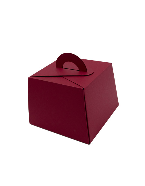 Вишневый красный торт PANETTONE подарочная коробка с ручкой