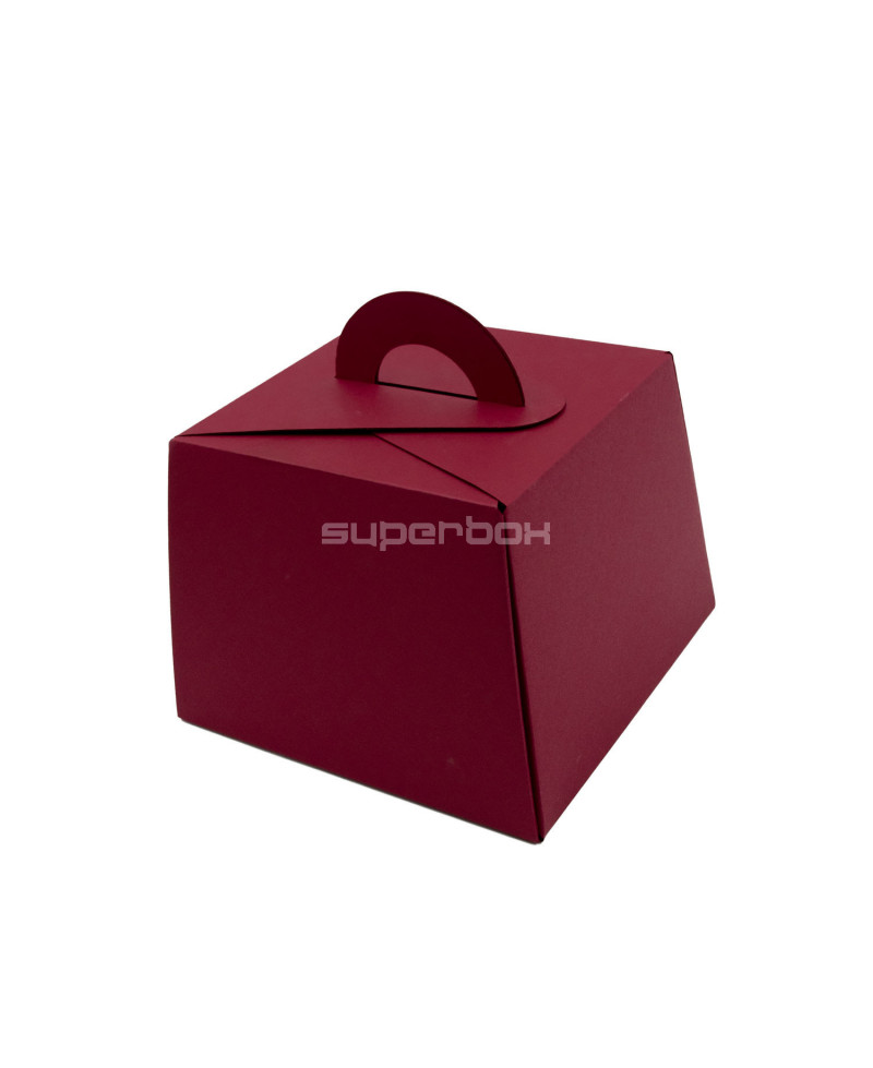 Cherryred Gift Box with Handle for PANETTONE Sweet Bread