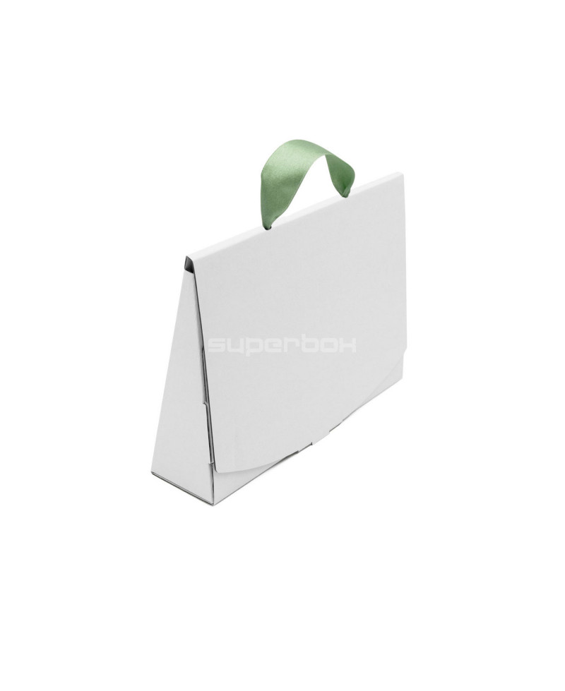 Baltas A5 formato vokas - lagaminėlis su rankenėle