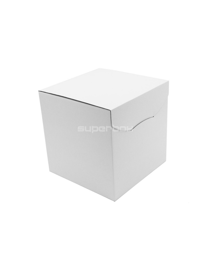 Didelė balta kvadratinė dėžė be langelio verslo dovanoms