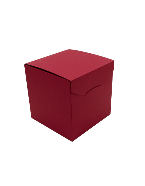 Large Cherry Red Cube-shaped Box for Business Gifts