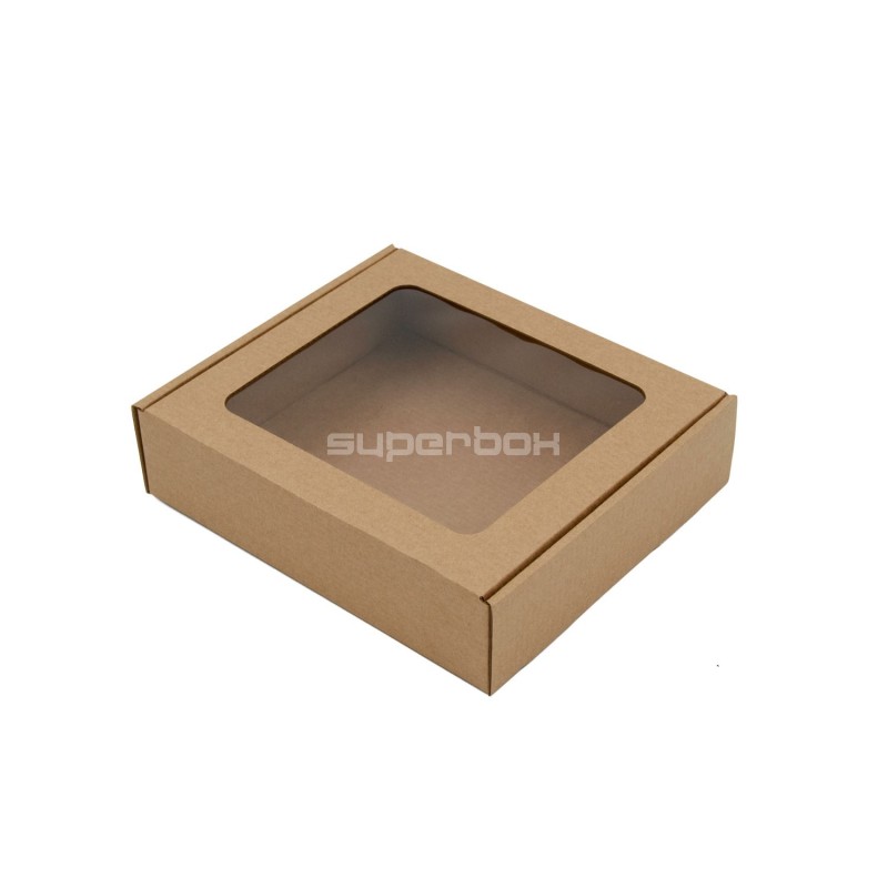 Brown Small Gift Box with PVC Window