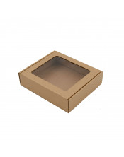 Brown Small Gift Box with PVC Window