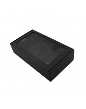 Extended Black Gift Box with Clear Window for Fancy Gifts Packaging