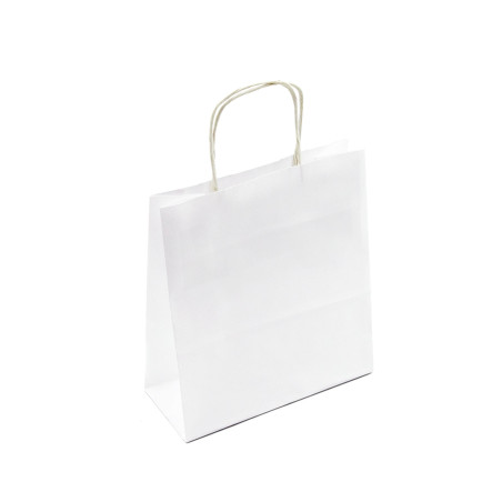 White Small Paper Bag with Twist Paper Handles