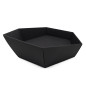 Large Black Fruit Tray Open Wave