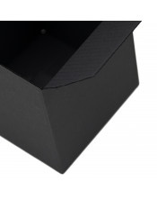 Melna divdaļīga kvadrātveida kartona dāvanu kastīte