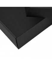 Didelė juoda kvadratinė dovanų dėžė, 10 cm aukščio