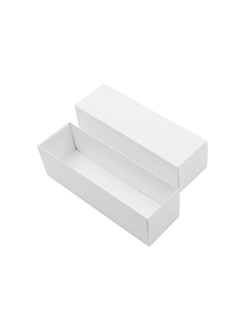Long White Bottom-Lid Cardboard Box for Invitations