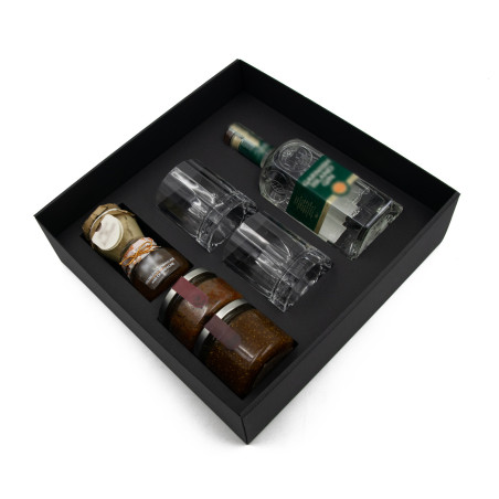 Juodos spalvos XL dydžio gofro kartono įdėklas į dėžutę