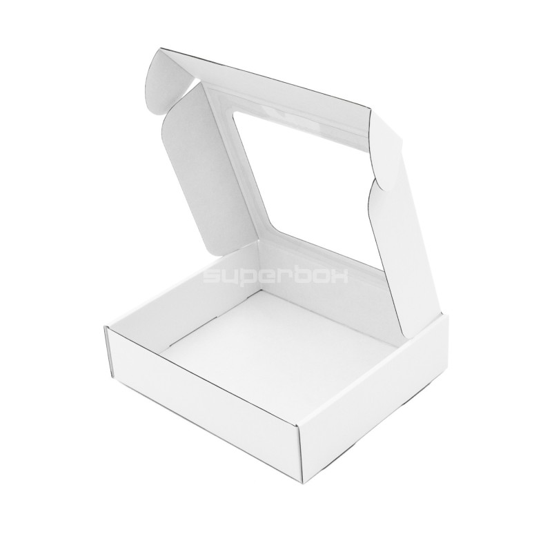 White Small Gift Box with PVC Window 5 cm High