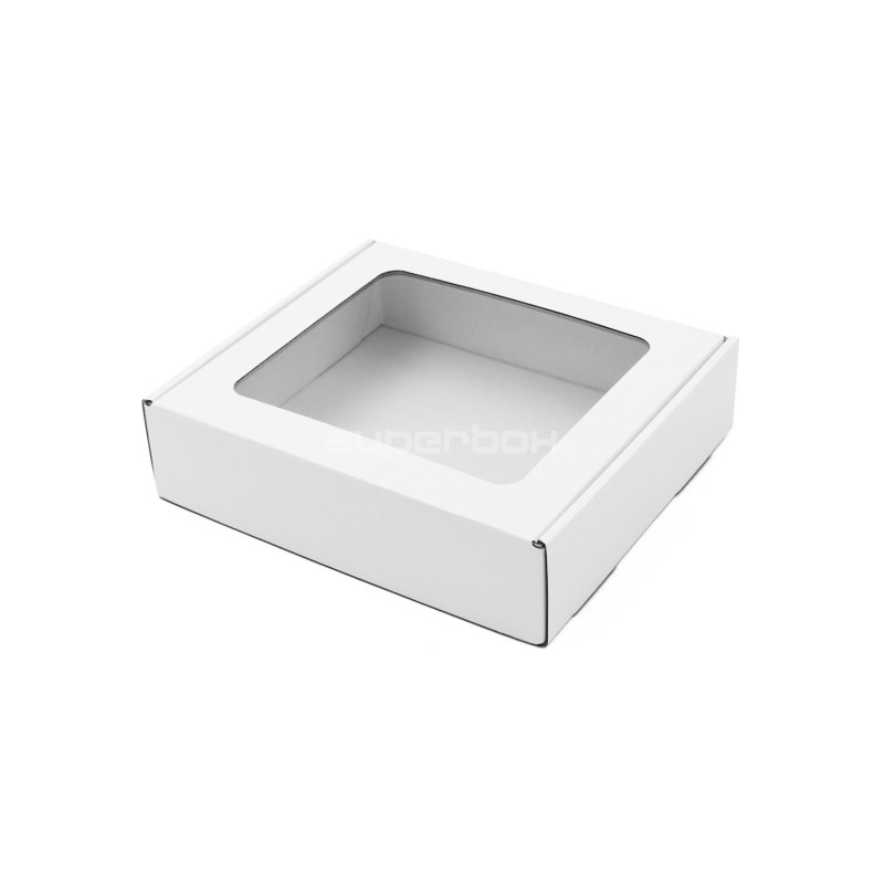 White Small Gift Box with PVC Window 5 cm High