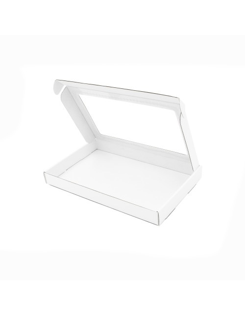 Flat Oblong White Box for Silk Scarf