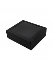 Solid Black Box With Window, 9 cm High