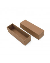 Ruda dviejų dalių dėžutė iš kartono sausainiams