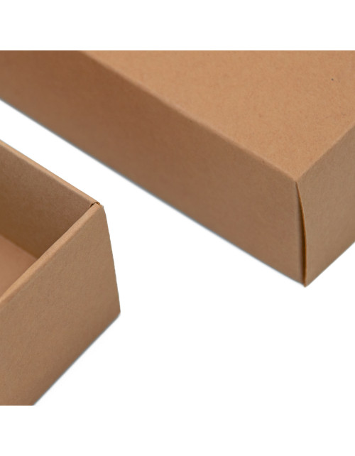 Long Brown Bottom-Lid Cardboard Box for Cookies