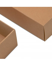 Ruda dviejų dalių dėžutė iš kartono sausainiams
