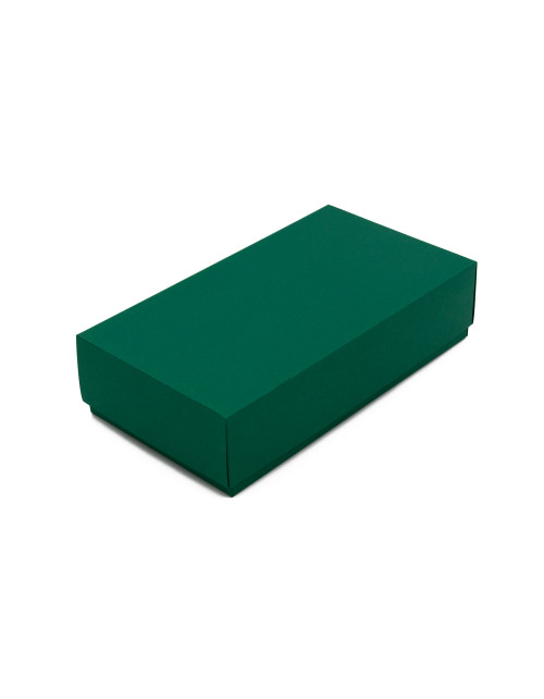 Tamsiai žalia dviejų dalių kartono dėžutė