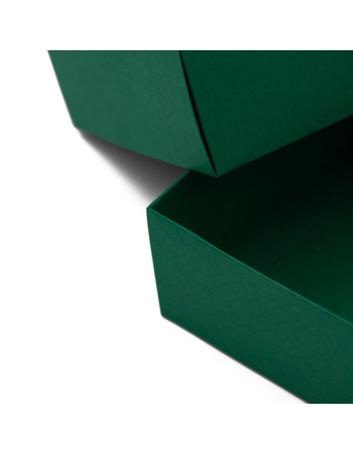 Gaiši zaļa, divu daļu, kartona dāvanu kaste ar logu