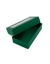 Dark Green Two Piece Cardboard Gift Box with Window