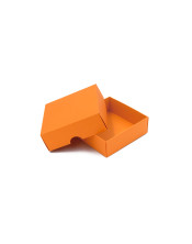 Two Piece Small Square Orange Cardboard Gift Box