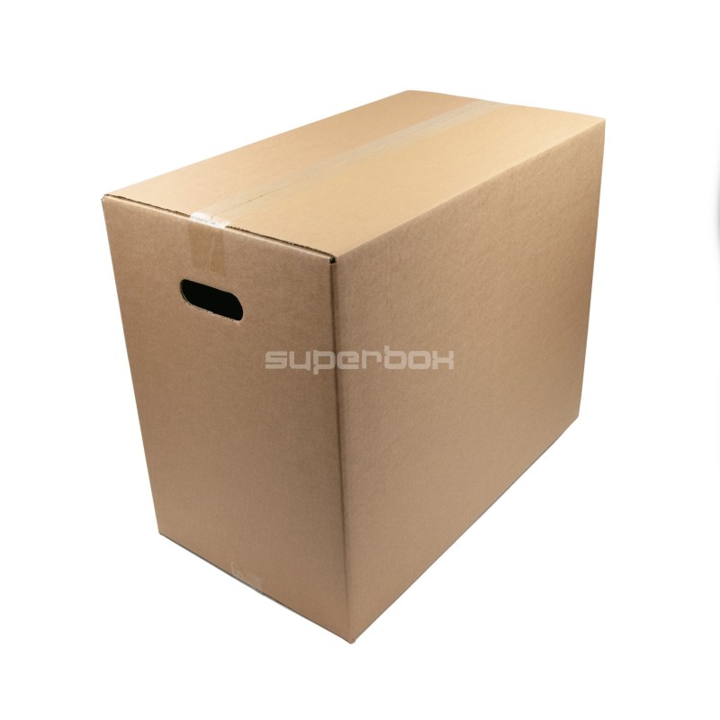 Large Cardboard Box with Cut-Out Handles