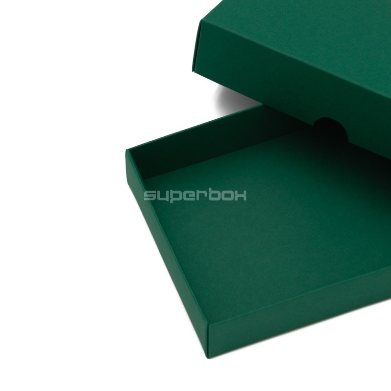 Dark Green Cardboard Box with a Lid