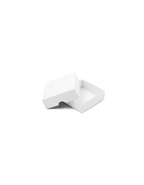 2-PC Small Square Gift Box from White Cardboard