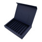 Large Navy Blue Box for MACARONS Cookies With Magnets