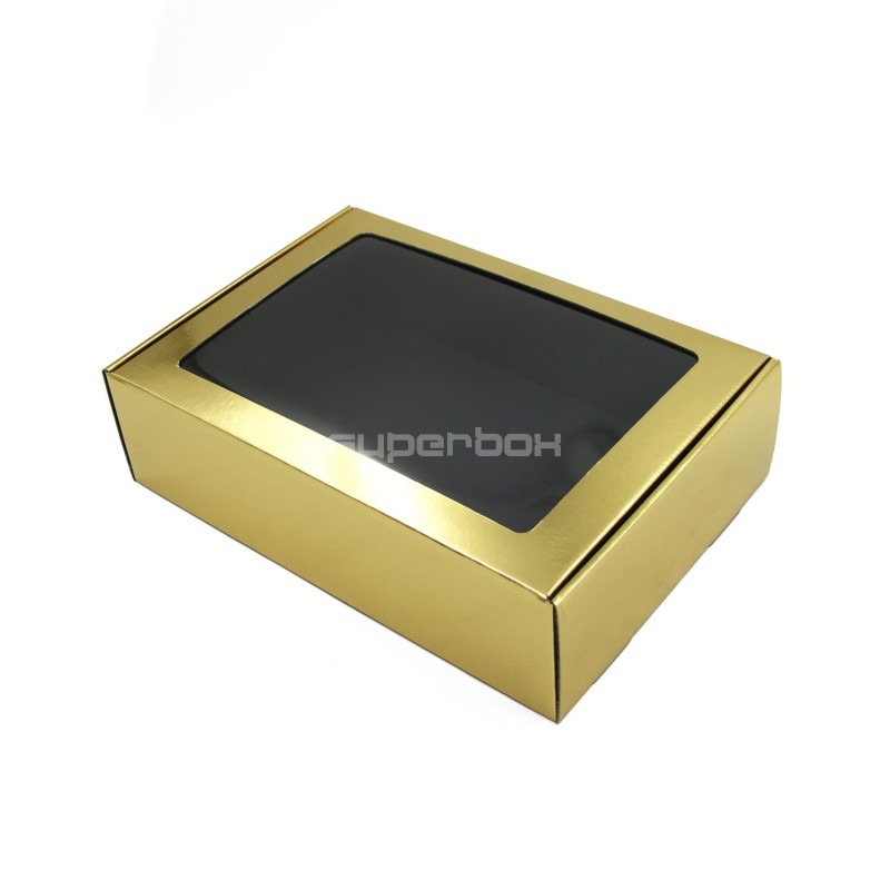 Mirror Box of Golden Color A4 Format with PVC Window