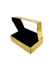 Подарочная коробка размера A4 золотой металлик