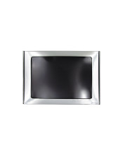 Metalizuoto sidabrinio atspalvio A4 formato dėžutė su PVC langeliu
