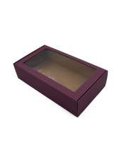 Cherry Red Gift Box with Clear Window
