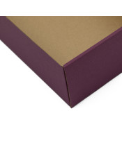 Bordo spalvos prailginta dovanų dėžutė su langeliu