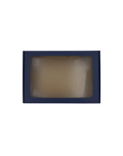 Темно-синяя Подарочная Коробка с окошком формат А4