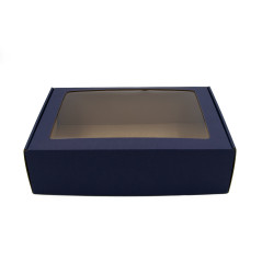 Navy Blue A4 Size Gift Box With Window