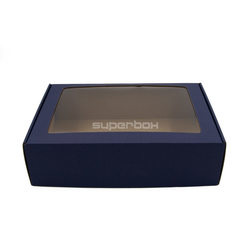 Dark Blue A4 Size Gift Box With Window