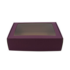 Cherry Red A4 Size Gift Box with Window